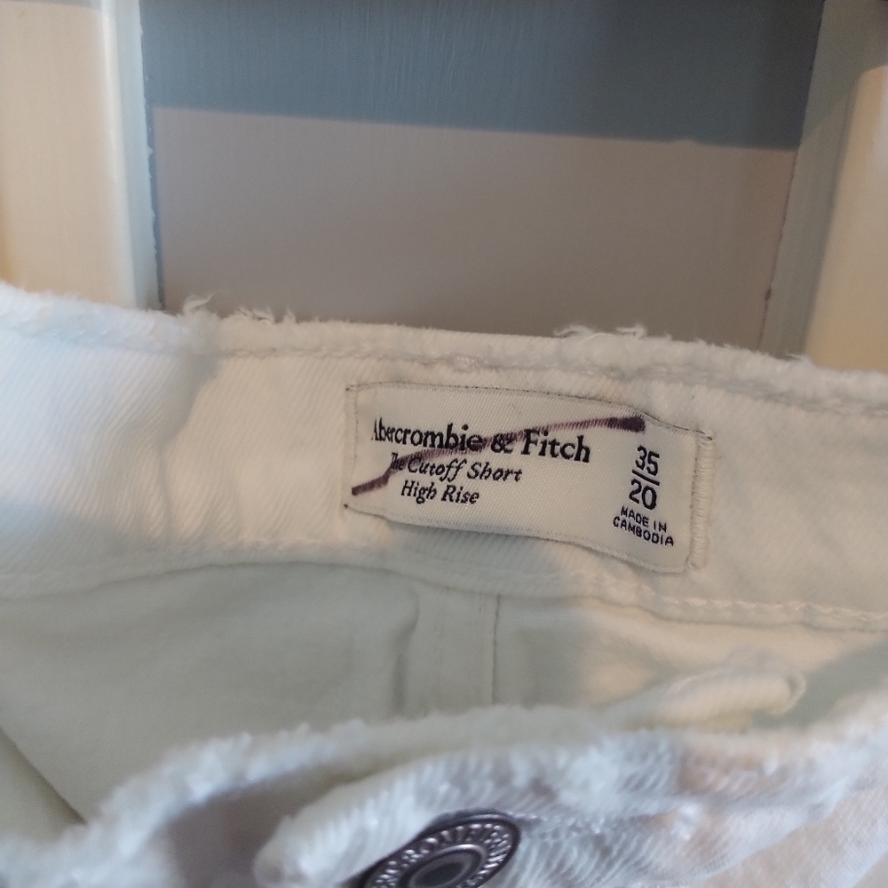 Abercrombie & Fitch The Cutoff Short High Rise White Plus size 35 - Picture 5 of 11